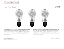 Tablet Screenshot of 123lightingrental.com